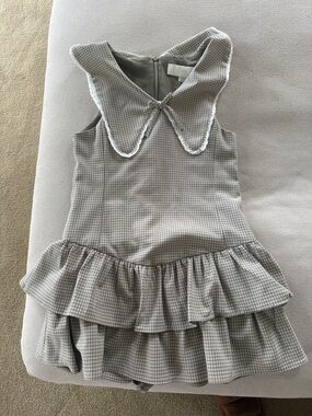 Zara Beige Gingham Kids One-Piece Dress